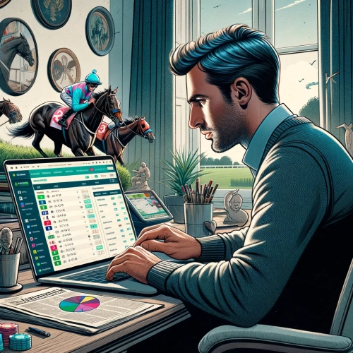 Illustration d’un parieur qui mise sur son Jockey favori